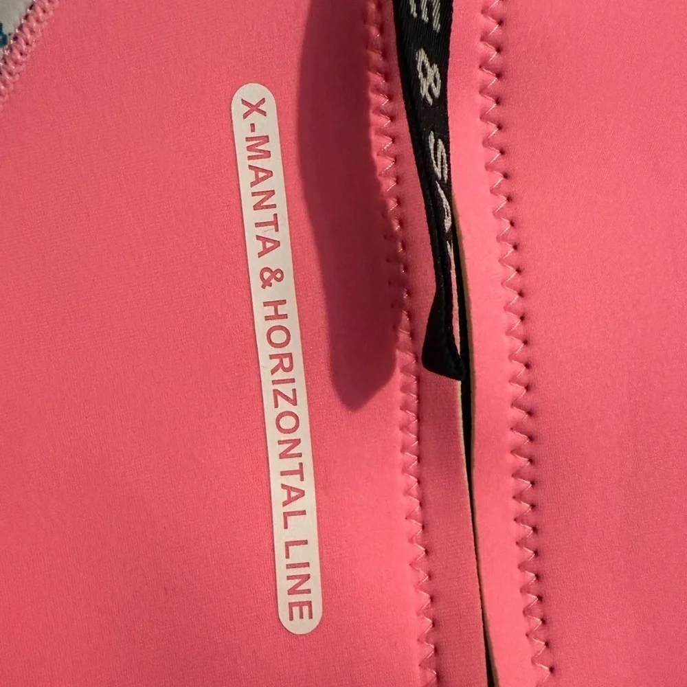 X-Manta Girls Pink and Teal Scuba Diving One Piece Suit, Sz‎ XL